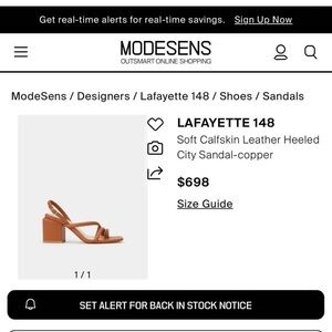 Lafayette 148 Leather Pumps Sandal Brown
